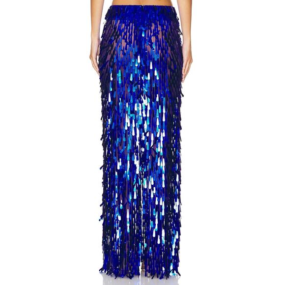 Mariandree Gaitan Grettel Skirt Sequin Embellished Evening Statement Blue Sz XS - Picture 2 of 9